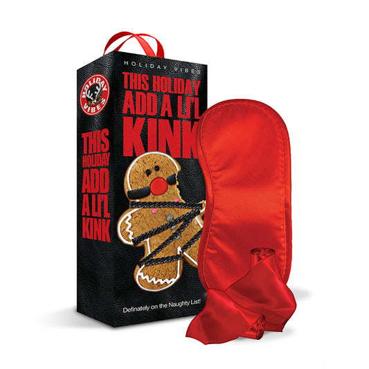 Naughty List Gift Add A Li'l Kink Blindfold Wrist & Ankle Sashes With Storage Bag